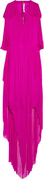 Willow Draped Silk Tulle Dress in Pink (magenta) - Lyst