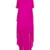 Willow Draped Silk Tulle Dress in Pink (magenta) - Lyst