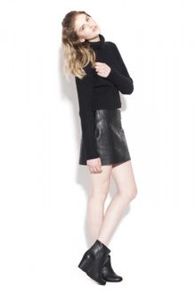 Alexander Wang Leather Mini Skirt - Lyst