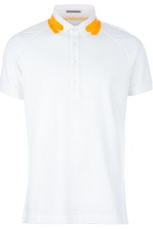 Bottega Veneta Contrast Collar Polo Shirt - Lyst