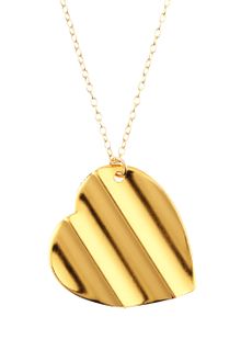 Gorjana Ridged Heart Necklace - Lyst