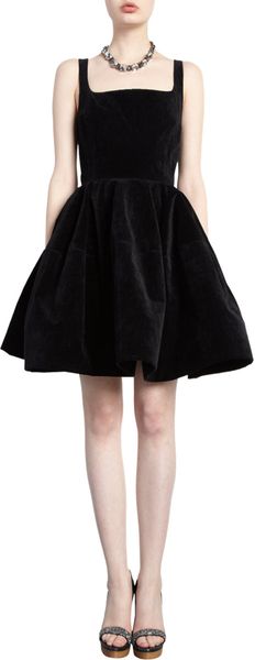 Lanvin Velvet Tank Dress - Lyst