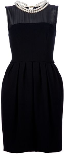 Moschino Cheap & Chic Sweetheart Dress in Black - Lyst