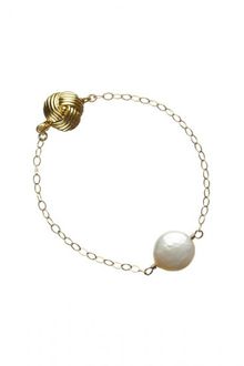 Nikki Baker Coin Pearl Love Knot Bracelet - Lyst