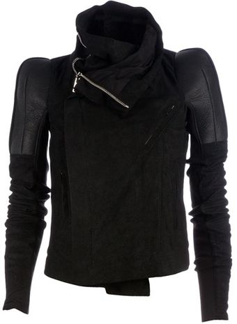 Rick Owens Fitted Leather Jacket - Lyst