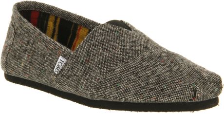 Toms Toms Classic Grey Twill Effect Canvas in Gray for Men (grey) - Lyst