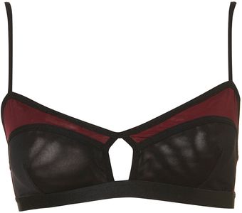 Topshop Oxblood Sporty Soft Bra - Lyst