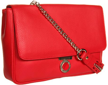 Versace Leather Shoulder Bag  in Red (r) - Lyst