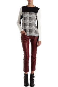 10 Crosby by Derek Lam Colorblocked Check Top - Lyst