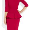 Alexander Mcqueen Woolcrepe Peplum Dress in Pink (cherry) - Lyst
