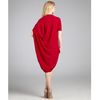 Alexander Mcqueen Red Wool Draped Side Sweater Dress in Red - Lyst