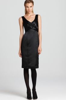 Armani Fitted Dress V Neck - Lyst