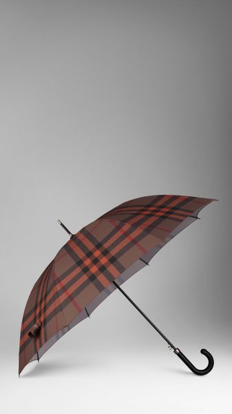 Burberry Check Walking Umbrella in Brown (dark sable check) - Lyst