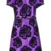 Christopher Kane Leathertrimmed Flocked Tulle Dress in Purple - Lyst