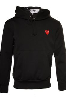 Comme Des Garçons Mens Red Heart Hoody Black - Lyst
