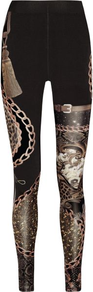 Emma Cook Printed Stretch Jersey Leggings in Black (multicolored) - Lyst