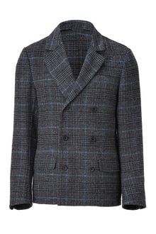 Ermanno Scervino Anthracitesky Glencheck Double Breasted Jacket - Lyst