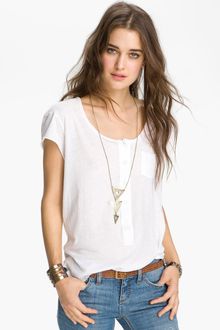 Free People Ex Boyfriend Henley Tee - Lyst