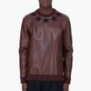 Givenchy  Leather Crewneck Sweater in Brown for Men - Lyst