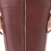 Hakaan Leather Zip Front Pencil Skirt in Brown (bordeaux) - Lyst