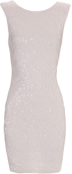 Jane Norman White Sequin Dress - Lyst
