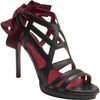 Lanvin Snakeskin Platform Cage Sandal in Black - Lyst