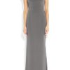 Marchesa Crystal and Beadembellished Silkcrepe Gown in Gray - Lyst