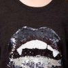 Markus Lupfer Jumper with Sequin Vampire Lips in Black (charcoalsilver) - Lyst