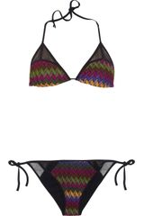 Missoni Basket Crochetknit Triangle Bikini