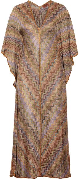 Missoni Crochet Knit Kaftan in Multicolor (multicolored) - Lyst
