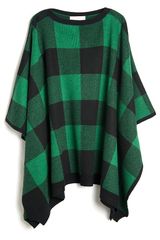 Stella McCartney Checkered Poncho