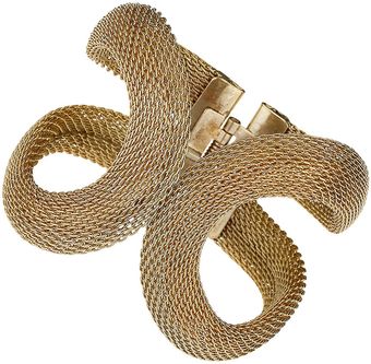 Topshop Mesh Clamp Bracelet - Lyst