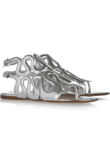 Alaïa Cutout Leather Sandals - Lyst