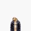 Alexander Mcqueen Black Frayed Patent Clutch Box in Black - Lyst