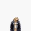 Alexander Mcqueen Black Frayed Patent Clutch Box in Black - Lyst