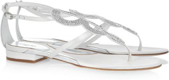 Azzaro Dance Crystal-embellished Satin Sandals - Lyst