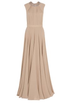 Elie Saab Embellish Collar Georgette Gown - Lyst