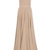 Elie Saab Embellish Collar Georgette Gown in Beige (gold) - Lyst