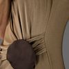 Gucci Draped Sleeveless Dress in Brown - Lyst