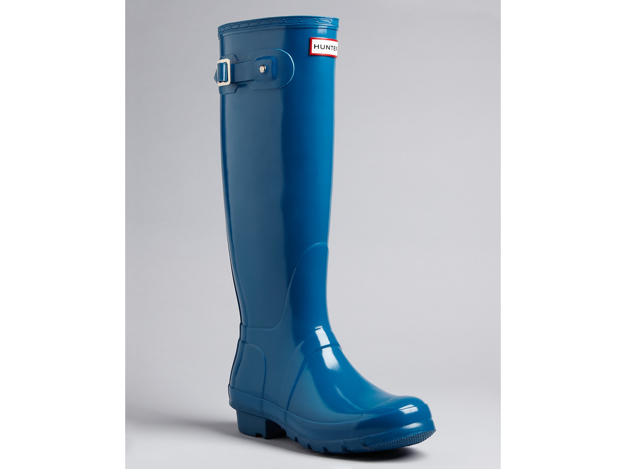 Hunter Rain Boots Original Tall Gloss In Blue Steel Blue Lyst 0697