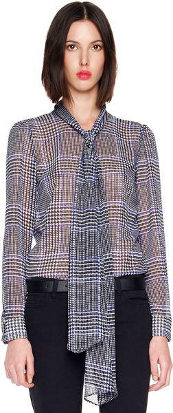 Michael by Michael Kors Tie-front Blouse - Lyst
