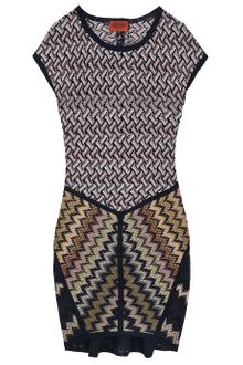 Missoni Zig Zag Cap Sleeve Dress - Lyst