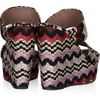 Missoni Crochet and Leather Wedge Sandals in Multicolor (pink) - Lyst