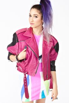 Nasty Gal 2 Tone Moto Jacket - Lyst