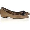 Oscar De La Renta Ripley Bowembellished Suede Ballet Flats in Brown (tan) - Lyst