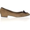 Oscar De La Renta Ripley Bowembellished Suede Ballet Flats in Brown (tan) - Lyst