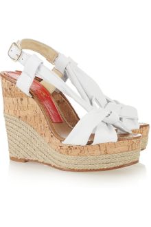 Paloma Barceló Marga Leather Wedge Sandals - Lyst
