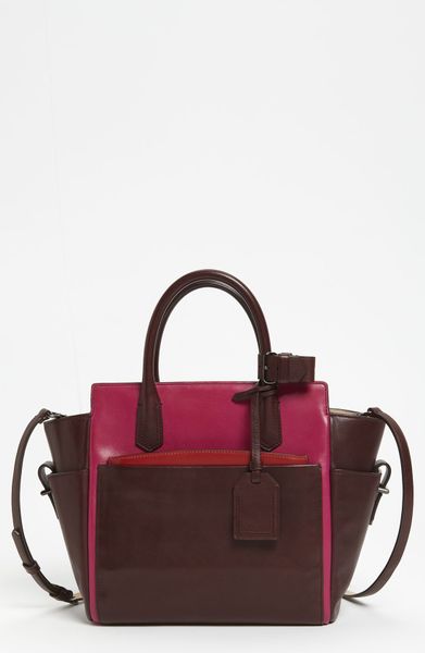 Reed Krakoff Atlantique Mini Leather Satchel in Red (crimson/ multi) - Lyst