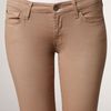 7 For All Mankind Skinny Golden Wheat Shimmer Cropped Jeans in Brown (wheat) - Lyst