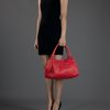 Bottega Veneta Woven Leather Bag in Red - Lyst
